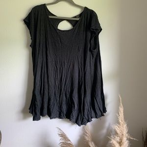 Free People Linen Cotton Swing Tee